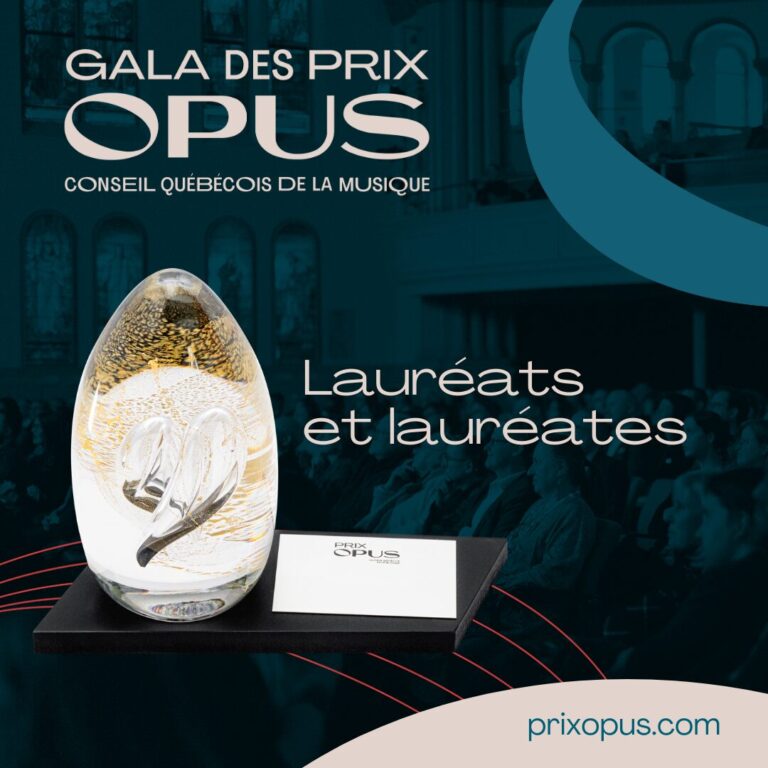 Découvrez les lauréat·es du 29e Gala des Prix Opus